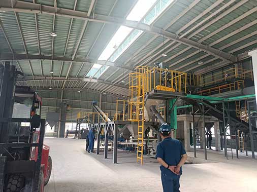 Customer site of tailings rotary kiln